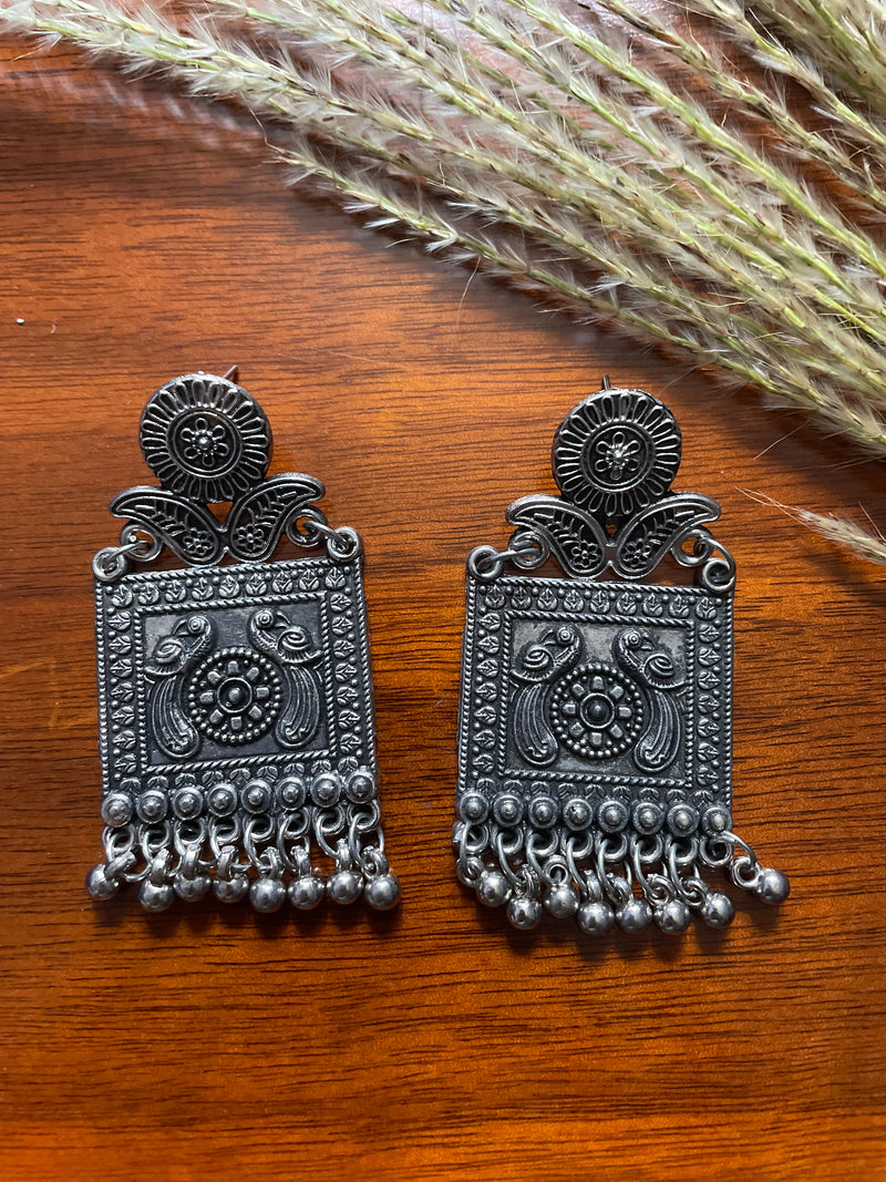 Oxidized Silver plated Earrings