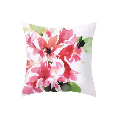 Cotton Floral Print (2pc-18x18in) Throw Pillowcase covers
