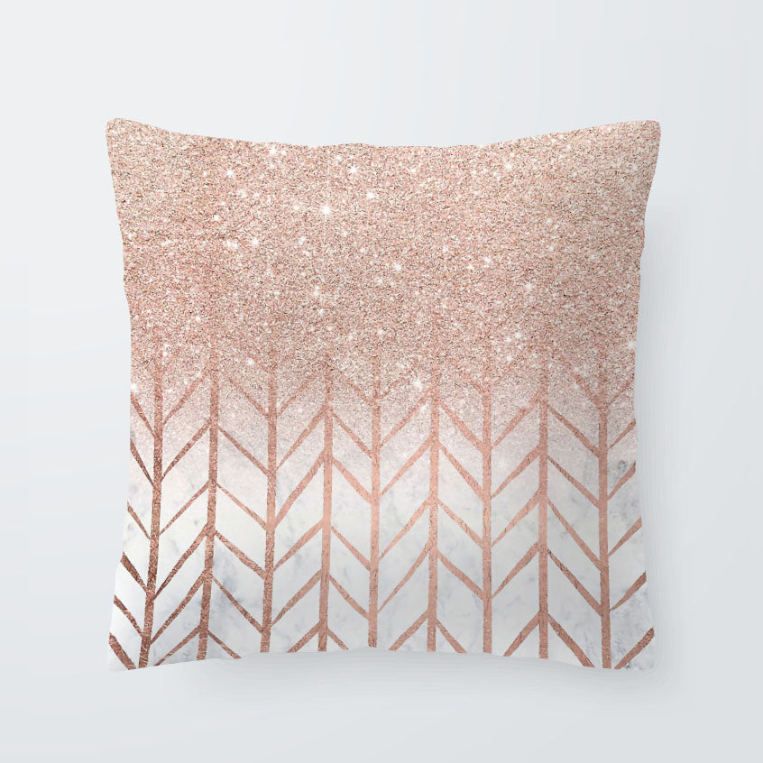 Cotton 3D Geomtric Print (2pc-18x18in) Throw Pillowcase Covers
