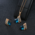 Crystal Artificial Diamond Earrings Necklace /Pendant Set