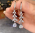 Leaf Shaped 925 Sterling Silver Coated Crystal Drop Earring