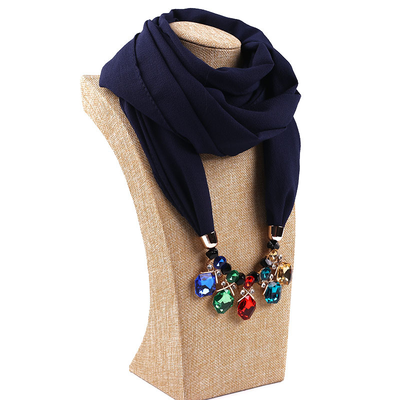 Women's Chiffon Alloy Pendant/Necklace Jewelry Scarf/Stole