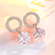 925 Silver Plated Small Circle Dangler Earrings